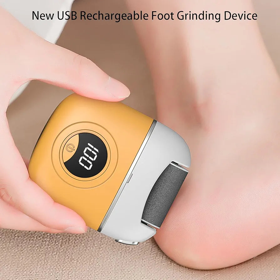 DENX Electric Foot Polisher & Foot File, Rechargeable Callus Remover, 2-Speed Foot Grinder, Pedicure Tool, Dead Skin Remover, Cracked Heel Remover, Foot Care Device for Men & Women, DX3705