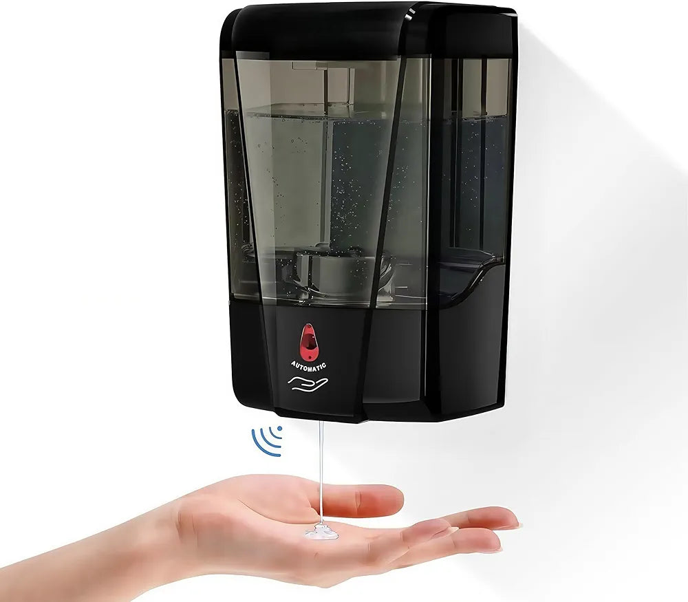Automatic Soap Dispenser, Auto Foaming Hands Free Wall Mount Foam Hand Soap Dispenser Electric Plastic Modern Smart Dish Soap Dispenser for Bathroom Kitchen White.700ml