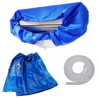 Universal AC Cleaning Cover for Split Wall Mounted Air Conditioner with Drain Hose, Waterproof Dustproof Reusable Wash Bag Kit, Leak-Proof Maintenance Shield for 9000-18000 BTU Units, Q-532