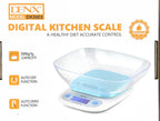 DENX Digital Kitchen Scale & Coffee Scale, 1g-5000g High Precision Food Weighing Scale With Bowl, Electric Kitchen Weight Machine, Auto Shut Off, For Cooking, Baking, Meal Prep, Diet, DX3603