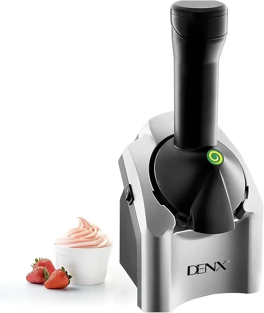 DENX Frozen Fruit Ice Cream Maker, Automatic Soft Serve Ice Cream Machine Houshold Electric Ice Cream Maker for Desserts, Healthy Soft Serve, Sorbet & Frozen Yogurt Machine for Home Use, DX2038