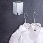 Retractable Clothesline, 4.2m Wall Mounted Adjustable Stainless Steel Clothes Line, Laundry Line with Aluminum Alloy Bracket, Clothesline for Indoor Outdoor Bathroom Balcony 