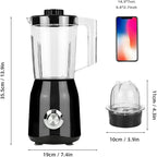DENX 2-in-1 Juicer Blender Grinder 1500W, 1.5L Blender Smoothie Maker, Multi-Speed Juicer Mixer Grinders, Ice Crusher, Food Chopper, Overheat Protection, Stainless Steel Blades, DX3216