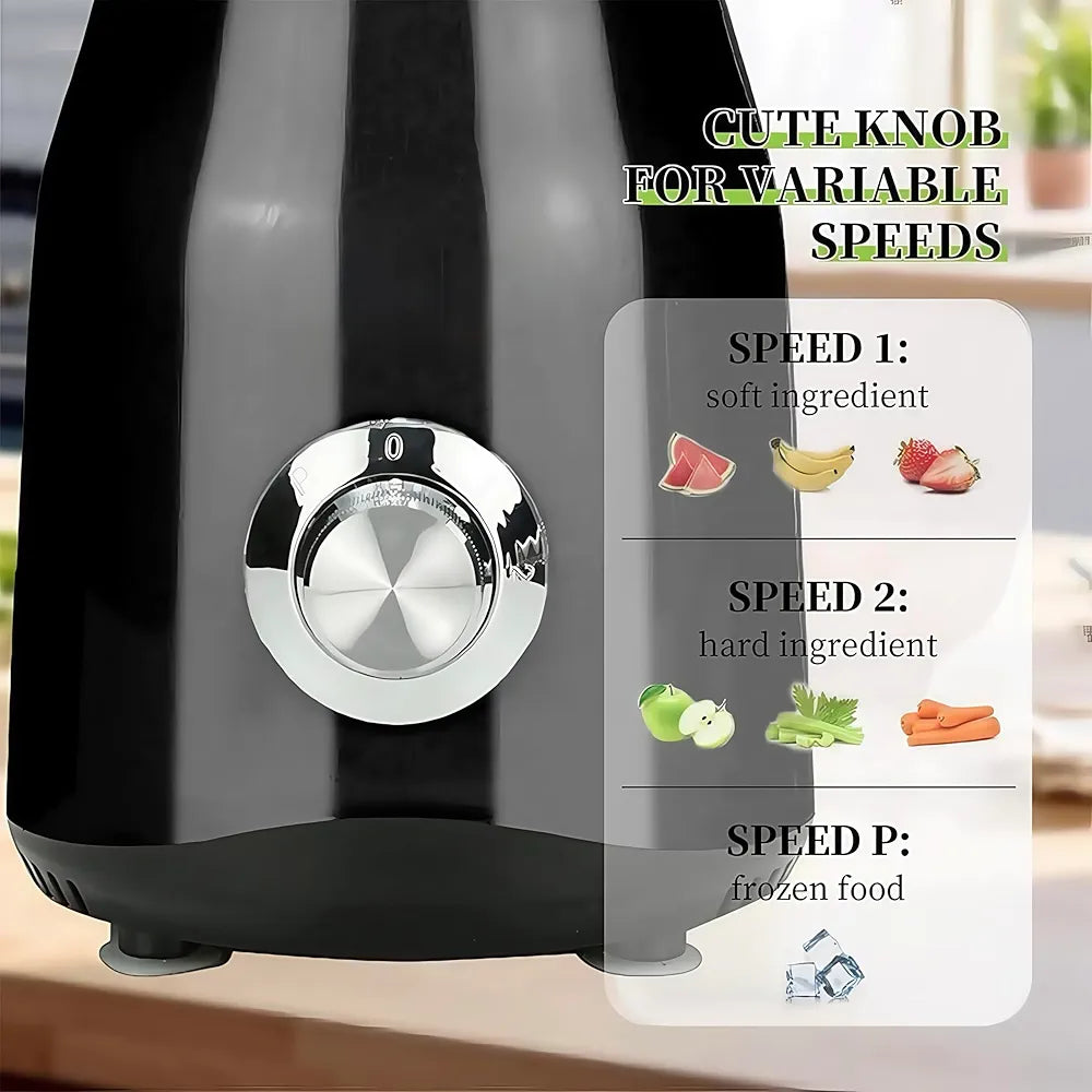DENX 2-in-1 Juicer Blender Grinder 1500W, 1.5L Blender Smoothie Maker, Multi-Speed Juicer Mixer Grinders, Ice Crusher, Food Chopper, Overheat Protection, Stainless Steel Blades, DX3216