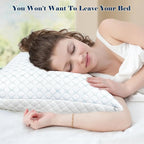 DENX Orthopedic Memory Foam Pillow, Cervical Pillow for Neck and Spine Support, Ergonomic Contour Sleeping Cushion for Pain Relief, Back Side & Stomach Sleepers Pillow With Washable Cover, DX3626