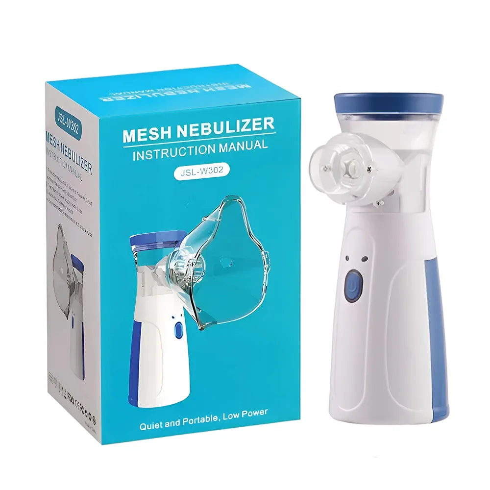 Portable Ultrasonic Mesh Nebulizer for Children and Adults | Silent Operation, Adjustable Fog, Auto-Off Function, Rechargeable, Compact and Lightweight Design, Efficient and Comfortable, JSL-W302