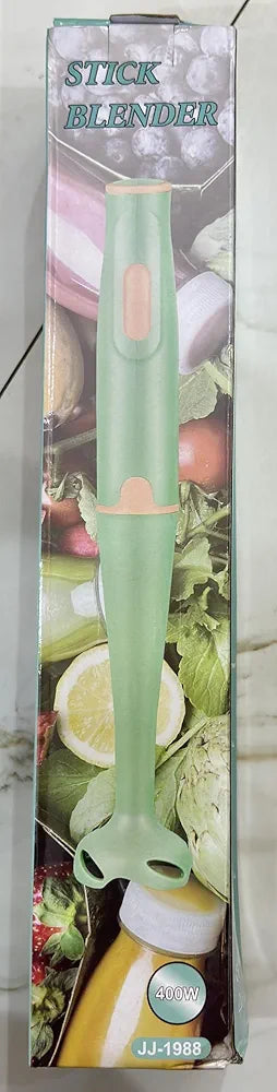 Stick Blender 400W Handheld Electric Blender with Stainless Steel Blades, Portable Grip Stick Mixer Use for Blending, Pureeing, Whipping, and Mixing Soups, Smoothies, Sauces, and More, 