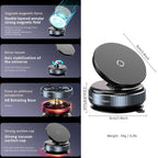 Magnetic Car Phone Holder, Vacuum Suction Cup Mobile Mount, 360° Rotation Phone Stand, Dashboard & Windshield Holder, Strong Magnet Mount for iPhone MagSafe, Samsung, Huawei, Xiaomi, K009