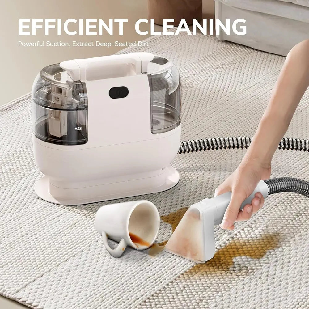DENX Professional Carpet Cleaner, Sofa Cleaner, Upholstery Cleaner, Rug Washer, Curtain Cleaner, Portable Wet and Dry Carpet Washer, Dual Tank, Deep Cleaning Machine for Home, Office, Car, DX2909