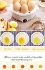 Electric Egg Cooker, 12 Egg Capacity, 2 Tier Egg Boiler, Egg Steamer, Egg Poacher Cooker, Rapid Egg Maker, Breakfast Cooking Machine, Portable Kitchen Appliance, Healthy Meal Prep Steamer
