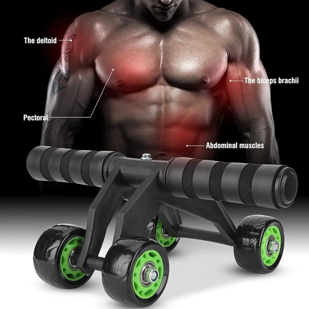 Ab Roller Wheel, Ab Roller Exercise Equipment for Core Workout, Ab Wheel Roller for Home Gym, Ab Workout Equipment for Abdominal Exercise, Abdominal Wheel Roller with Stretching Band,Full Body Workout