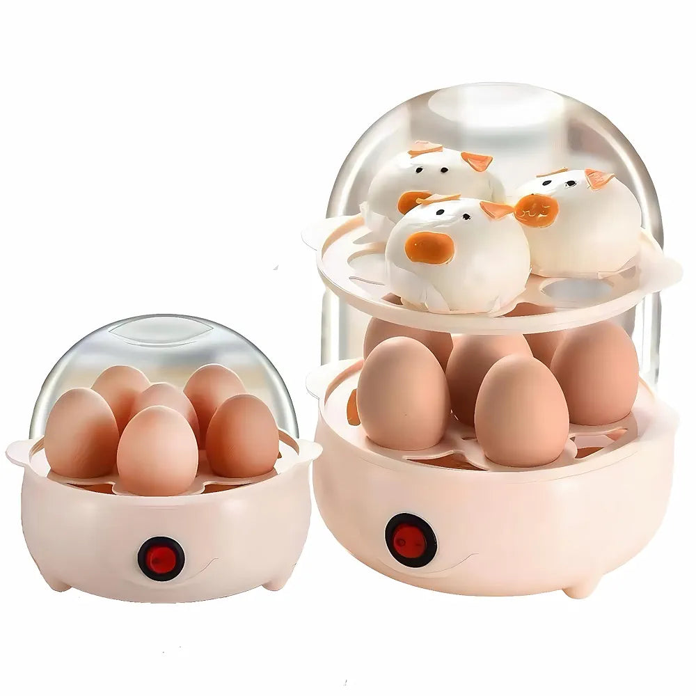Electric Egg Cooker, 12 Egg Capacity, 2 Tier Egg Boiler, Egg Steamer, Egg Poacher Cooker, Rapid Egg Maker, Breakfast Cooking Machine, Portable Kitchen Appliance, Healthy Meal Prep Steamer