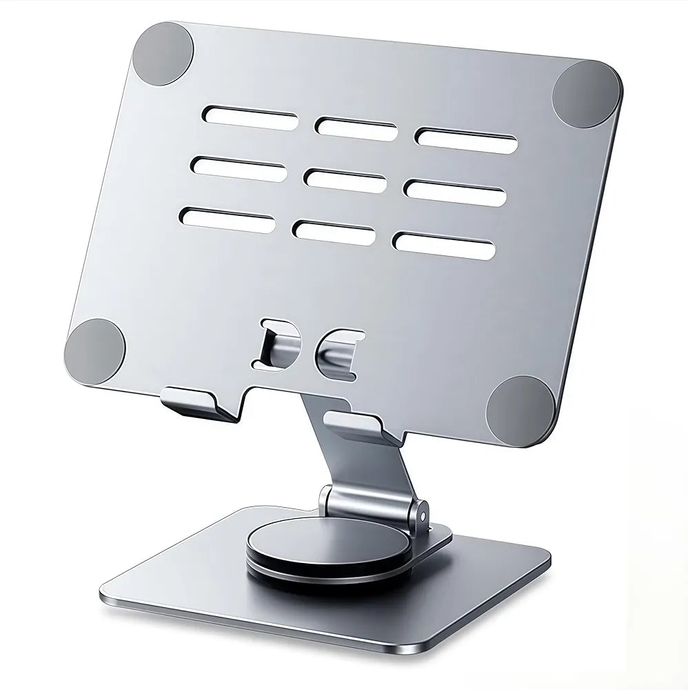 Laptop Stand & Phone Holder, Adjustable Foldable Laptop Riser with 360° Rotation, Ergonomic Stand for Laptops 10-17", Tablet Stand for iPad, Mobile, Kindle, MacBook, Universal Holder, L-003 