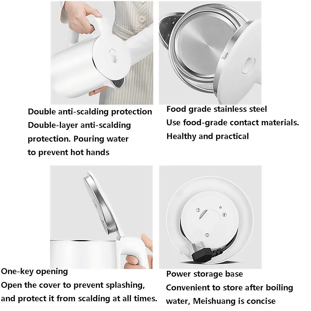 DENX 1.8L Cordless Electric Kettle, Tea Maker High-Speed Kettle, 360° Rotational Base, Teapot Perfect for Boiling Water, Milk, Coffee & Tea, for Home & Office Use, DX2096 