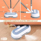 DENX Electric Spin Mop With Water Sprayer & LED Headlights - 50mins Working Time, 200ml Tank, Self-Propelled Floor Cleaner, Adjustable Tube for Multi-Surfaces DX2907