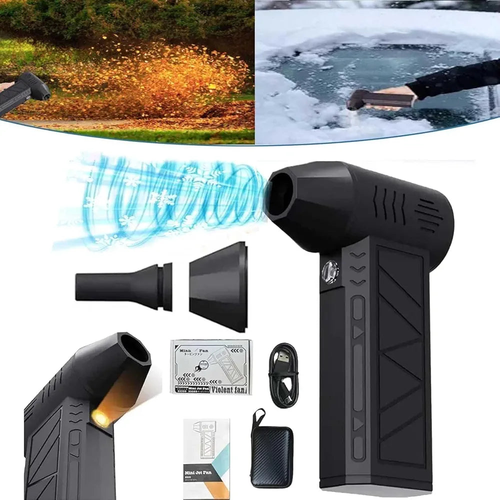 Jet Dry Blawer, 130000 RPM Portable Air Blower Super Jet Fan with 3 Wind Speed Adjustments, Cordless Handheld Powerful Blower for Computer Keyboard, Car Cleaning,ZY7400-SE/Pro