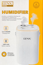 DENX 1.3L Ultrasonic Cool Mist Air Humidifier & Essential Oil Aroma Diffuser, 4 Mist Levels, Auto Shut-Off, Low Noise, Portable Rechargeable Humidifier for Bedroom, Baby Room, Home, and Office, DX1927
