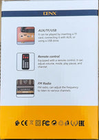 DENX Old Radio Speaker Bluetooth & HIFI-Speaker with Remote control, Sd Card, Usb And Aux Port, Radio FM/AM/SW Brown wood Portable Audio TF Card USB Flash disk Aux playback