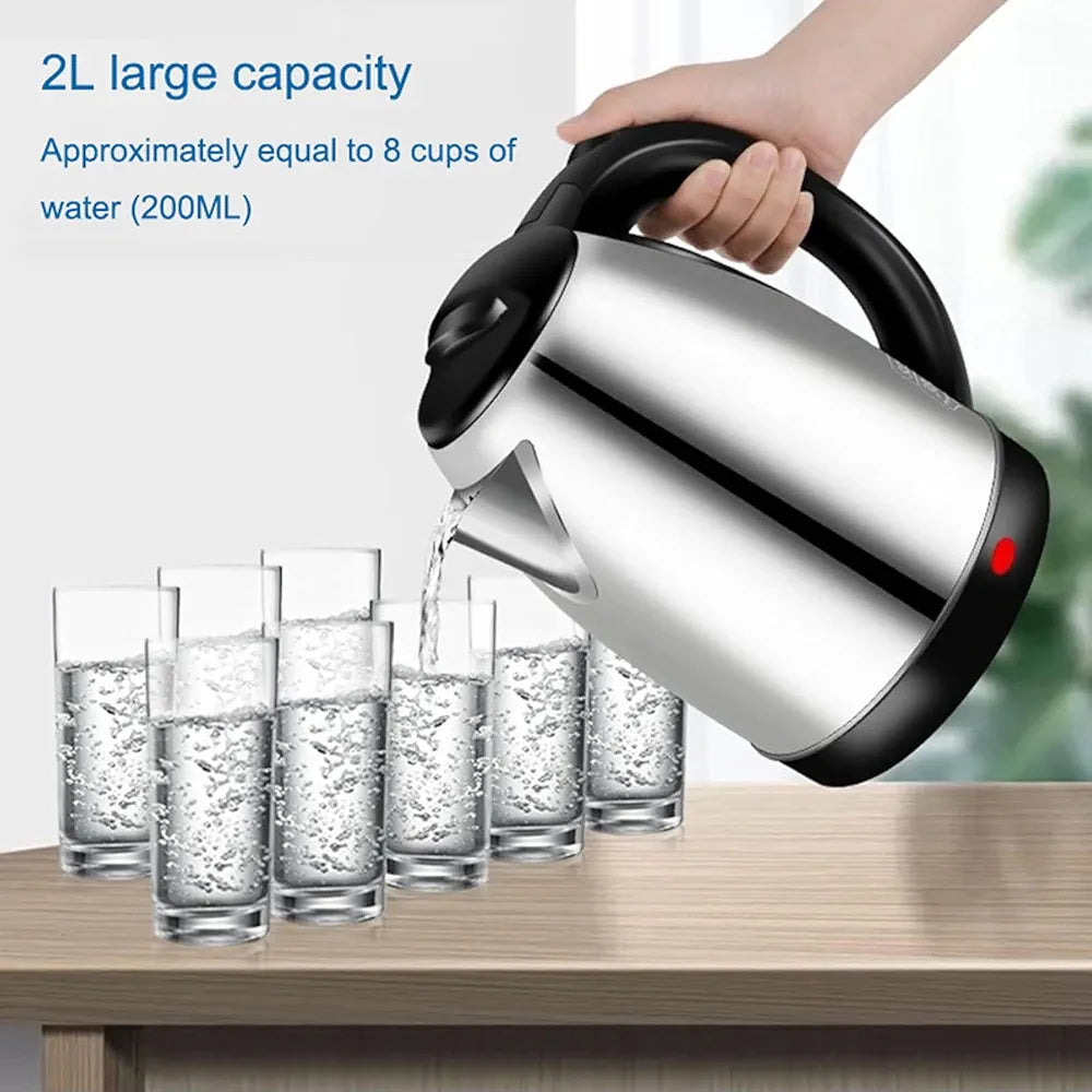 DENX 1500W 1.8L Stainless Steel Electric Kattle, Fast Boil, Tea Maker High-Speed Kettle, 360° Rotational Base, Teapot Perfect for Boiling Water, Milk, Coffee & Tea, for Home & Office Use, DX1774