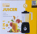 DENX 2-in-1 Juicer Blender Grinder 1500W, 1.5L Blender Smoothie Maker, Multi-Speed Juicer Mixer Grinders, Ice Crusher, Food Chopper, Overheat Protection, Stainless Steel Blades, DX3216