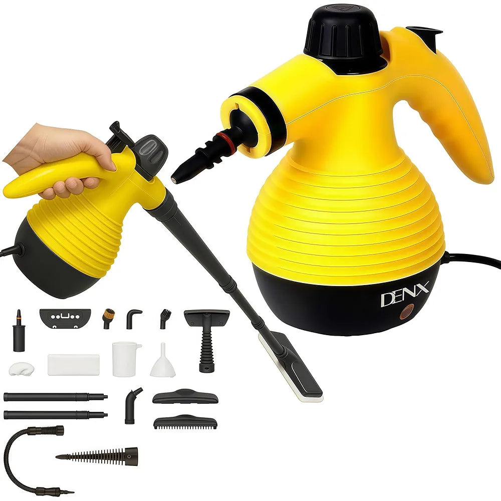 DENX 14-in-1 Handheld Steam Cleaner, 1200W High Pressure Cleaning Machine, 350Ml Large Water Tank, 300Kpa Steam Power, Multi Surface Portable Steam Cleaner, Kitchen Steam Cleaner, DX2911