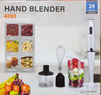 4-in-1 Electric Hand Blender, 800W Stick Blender with 500ml Food Chopper, Inox Whisk & 700ml Measuring Cup, Electric Blender & Hand Mixer with Stainless Steel Blade Use for Cake Mixer,JJ-134