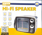DENX Old Radio Speaker Bluetooth & HIFI-Speaker, Sd Card, Usb And Aux Port, Radio FM/AM/SW Brown wood Portable Audio TF Card USB Flash disk Aux playback, DX2447