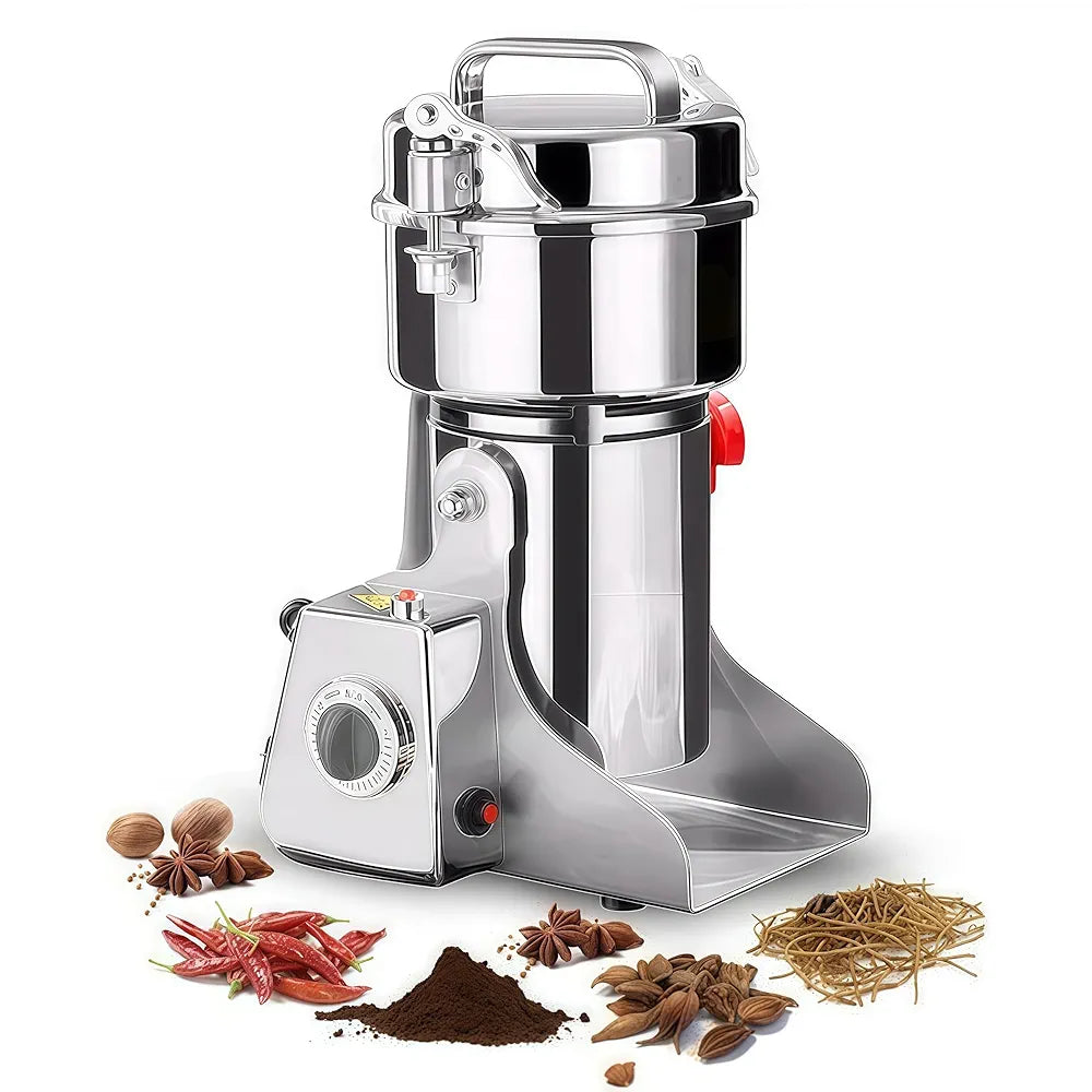 Multifunctional Electric Coffee & Spice Grain Grinder, 3500W High Speed Stainless Steel Grain Mill, 800G Large Capacity, 30000RPM Dry Food Grinder for Herbs, Nuts, Seeds, Spices, Flour, 