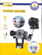 DENX Universal Car Phone Holder Mount, Dashboard Phone Stand, Windshield Mobile Holder, 360° Rotating Long Arm Bracket, Strong Suction Cup, Smartphone Mount for iPhone, Samsung, Android, DX1275