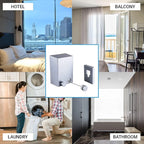 Retractable Clothesline, 4.2m Wall Mounted Adjustable Stainless Steel Clothes Line, Laundry Line with Aluminum Alloy Bracket, Clothesline for Indoor Outdoor Bathroom Balcony 