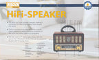 DENX Old Radio Speaker Bluetooth & HIFI-Speaker with Remote control, Sd Card, Usb And Aux Port, Radio FM/AM/SW Brown wood Portable Audio TF Card USB Flash disk Aux playback