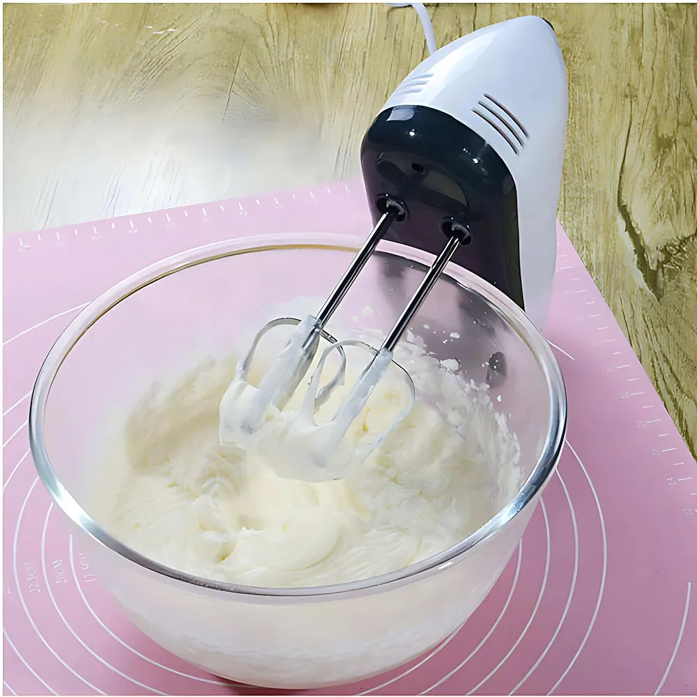 260W Hand Mixer Electric Lightweight Egg Beater, Handheld Food and Cake Mixer with Extra Long Beaters Dough Hooks Balloon Whisk with 7 Speed Settings