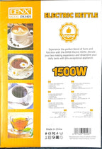 DENX 1500W 1.7L Stainless Steel Electric Kattle, Fast Boil, Tea Maker High-Speed Kettle, 360° Rotational Base, Teapot Perfect for Boiling Water, Milk, Coffee & Tea, for Home & Office Use, DX3403