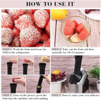 DENX Frozen Fruit Ice Cream Maker, Automatic Soft Serve Ice Cream Machine Houshold Electric Ice Cream Maker for Desserts, Healthy Soft Serve, Sorbet & Frozen Yogurt Machine for Home Use, DX2038