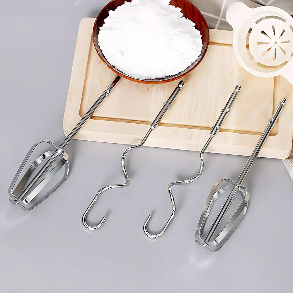 260W Hand Mixer Electric Lightweight Egg Beater, Handheld Food and Cake Mixer with Extra Long Beaters Dough Hooks Balloon Whisk with 7 Speed Settings