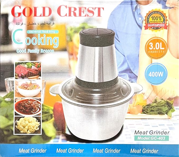 Gold Crest 3L Meat Choper Stainless Steel, GC-403