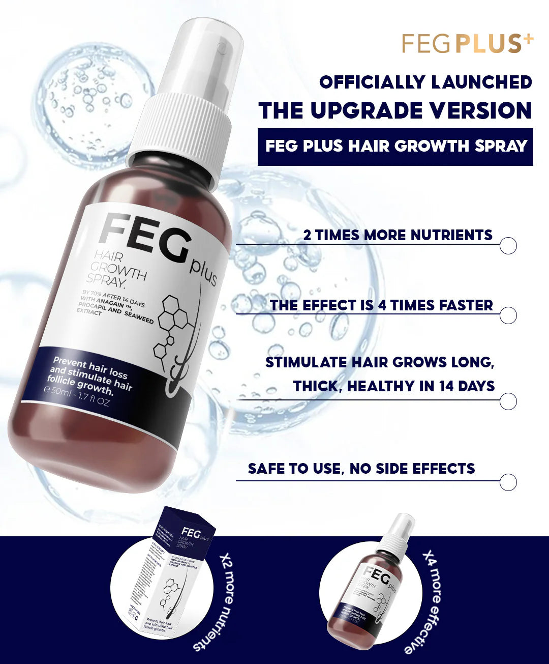 FEG Plus Hair Growth Spray 45% Off Limited Offer